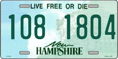 NH license plate 1081804