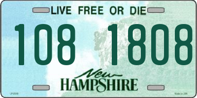 NH license plate 1081808