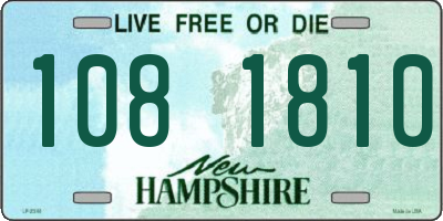NH license plate 1081810