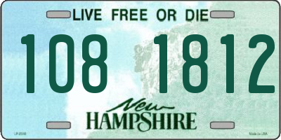 NH license plate 1081812