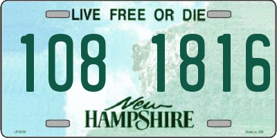 NH license plate 1081816