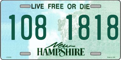 NH license plate 1081818