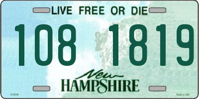 NH license plate 1081819