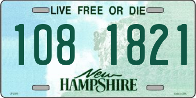 NH license plate 1081821