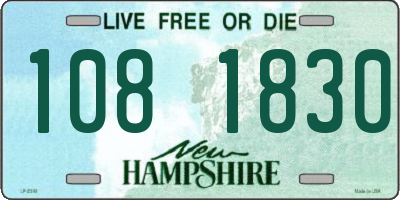 NH license plate 1081830
