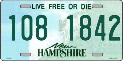 NH license plate 1081842
