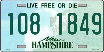 NH license plate 1081849