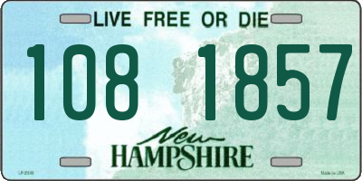 NH license plate 1081857