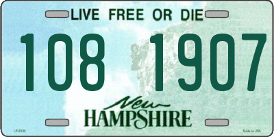 NH license plate 1081907