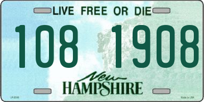 NH license plate 1081908