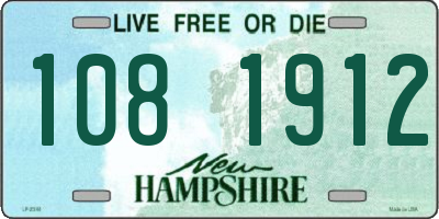 NH license plate 1081912