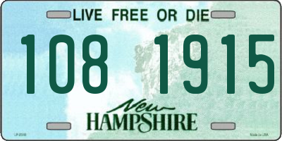 NH license plate 1081915