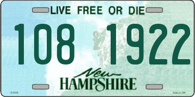 NH license plate 1081922