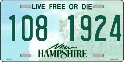 NH license plate 1081924