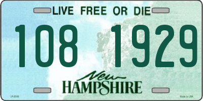 NH license plate 1081929