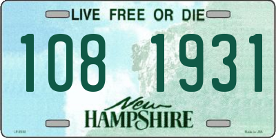 NH license plate 1081931