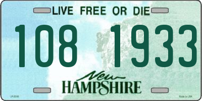NH license plate 1081933