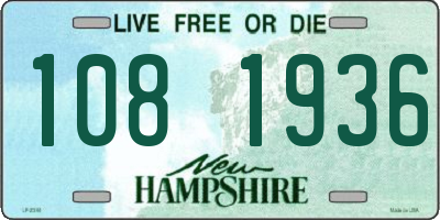 NH license plate 1081936