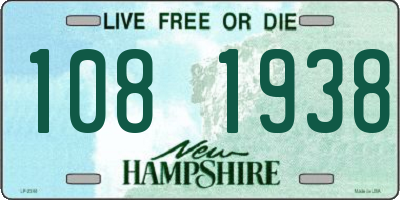 NH license plate 1081938