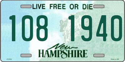 NH license plate 1081940