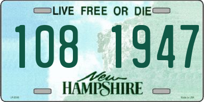 NH license plate 1081947