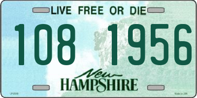 NH license plate 1081956