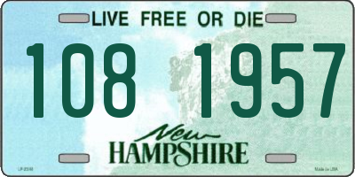 NH license plate 1081957