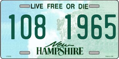 NH license plate 1081965
