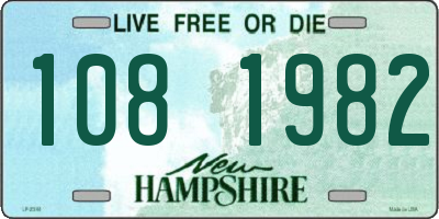 NH license plate 1081982