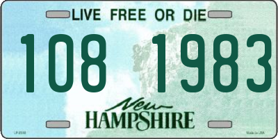 NH license plate 1081983