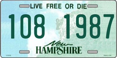 NH license plate 1081987
