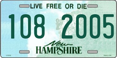 NH license plate 1082005