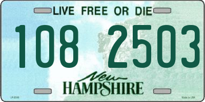 NH license plate 1082503