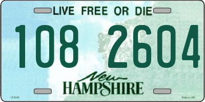 NH license plate 1082604