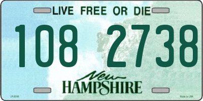 NH license plate 1082738