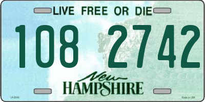NH license plate 1082742