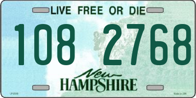 NH license plate 1082768