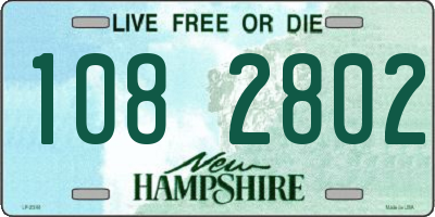 NH license plate 1082802