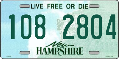 NH license plate 1082804