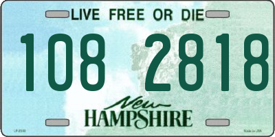 NH license plate 1082818