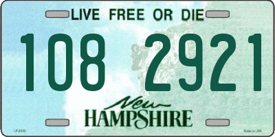 NH license plate 1082921