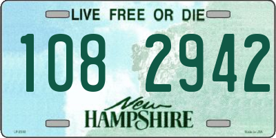 NH license plate 1082942