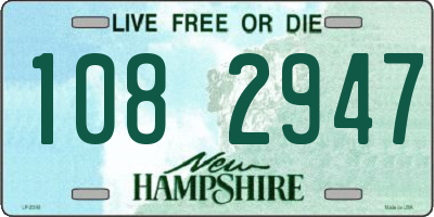 NH license plate 1082947