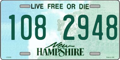NH license plate 1082948