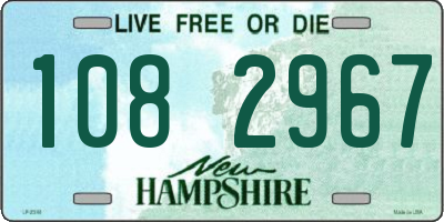 NH license plate 1082967