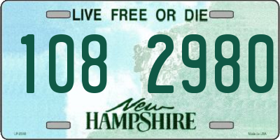 NH license plate 1082980