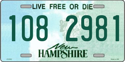 NH license plate 1082981