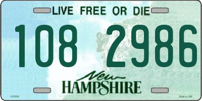 NH license plate 1082986