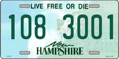 NH license plate 1083001
