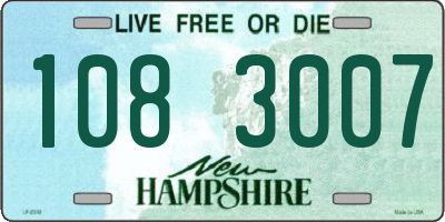 NH license plate 1083007
